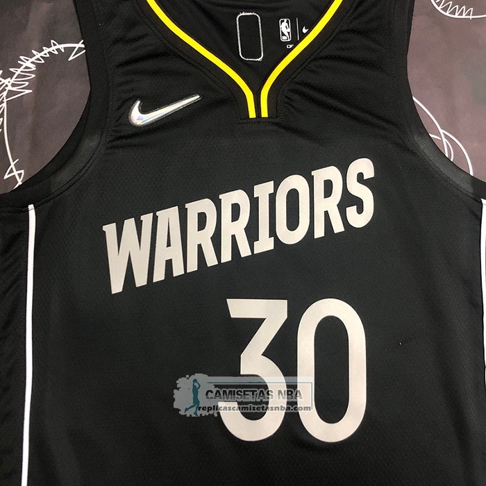 Camiseta Golden State Warriors Stephen Curry NO 30 Select Series 2022 Negro